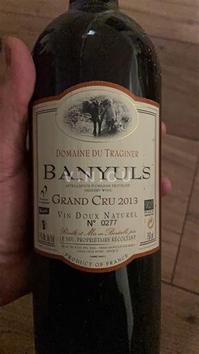 Roussillon Banyuls Grand Cru Grand Cru Domaine Traginer 2013