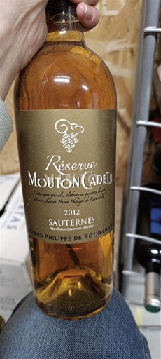 Bordeaux Sauternes Baron Philippe de Rothschild Réserve Mouton Cadet 2012