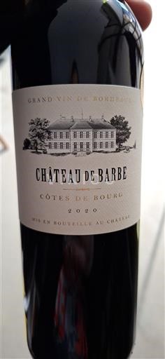 Bordeaux Côtes-de-bourg Château Barbe 2020