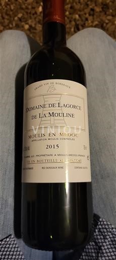 Vin Rouge sec Domaine Lagorce de La Mouline 2015 France Bordeaux Moulis-en-Médoc AOC