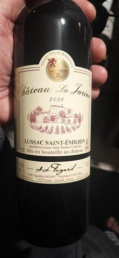Bordeaux Lussac-saint-émilion Château La Jorine 2020