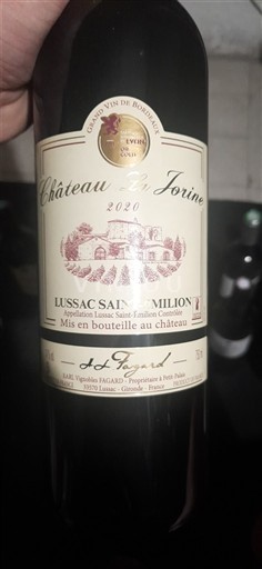 Bordeaux Lussac-saint-émilion Château La Jorine 2020