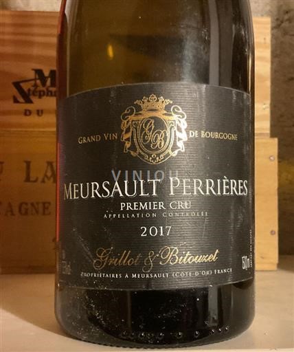 Vin Blanc sec Perriere Grillot & Bitouzet 2017 France Bourgogne Meursault AOC Premier Cru