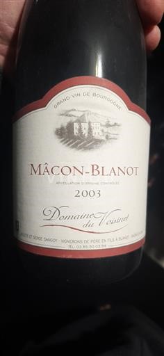Burgundy Mâcon and Mâcon-Villages Domaine Voisinet 2003