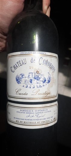 Bordeaux Bordeaux supérieur Château Cornemps Prestige 1998