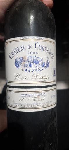 Bordeaux Bordeaux supérieur Château Cornemps Prestige 2004
