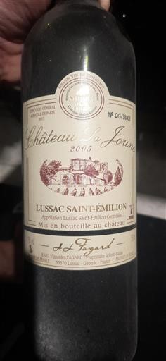Bordeaux Lussac-saint-émilion Château La Jorine 2005