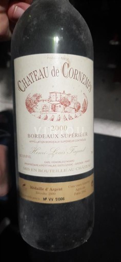 Bordeaux Bordeaux supérieur Château Cornemps 2000