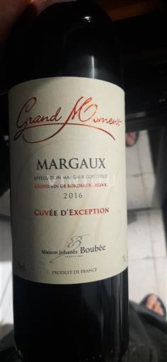 Bordeaux Margaux Grand Mionne d'Exception 2016
