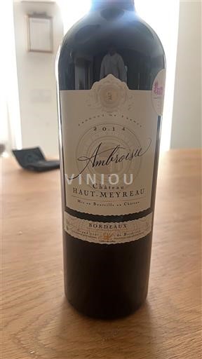 Bordeaux Château Haut-Meyreau Ambroisie 2014