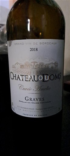 Bordeaux Graves Château Doms Amelie 2018