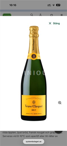 Shampanjë Veuve Clicquot Brut Jo Viti