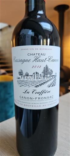 Bordeaux Canon-Fronsac Château Cassagne Haut-Canon La Truffière 2012