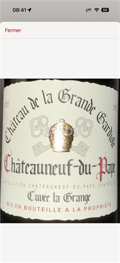 Vallée du Rhône Châteauneuf-du-pape Château La Grande Gardiole la Grange 2023