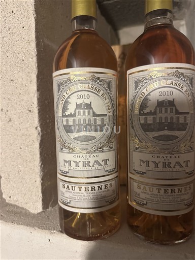 Bordeaux Sauternes Grand Cru Château Myrat 2010