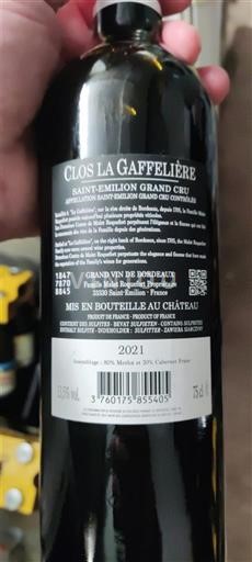 Bordeaux Saint-Émilion Grand Cru Grand Cru Clos La Gaffelière 2021
