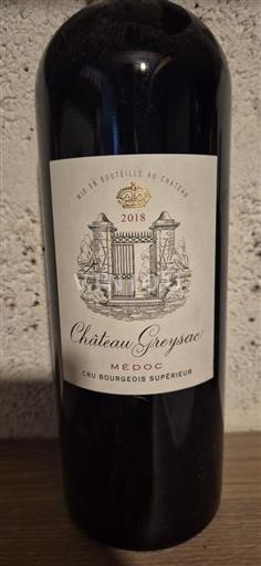 Bordeaux Médoc Château Greysac 2018