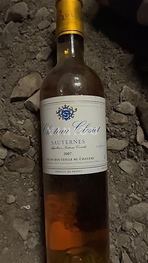 Bordeaux Sauternes Château Closiot 2007