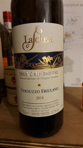 Friuli-Venezia Giulia Đồi phía đông Friuli La Sclusa Verduzzo Friulano 2018