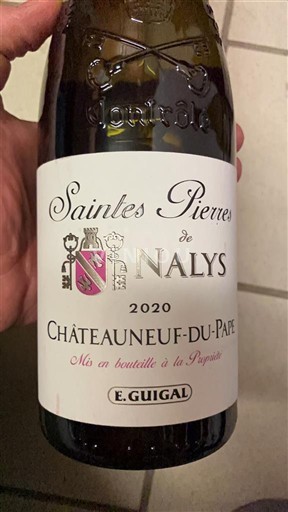 Vale do Ródano Châteauneuf-du-Pape Domaine Nalys Saintes Pierres de Nalys 2020
