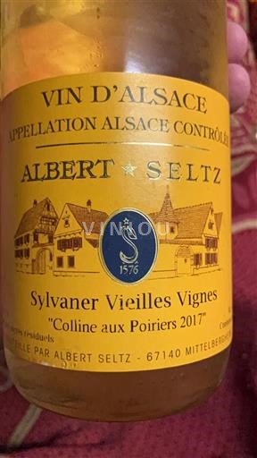 Alsace Albert Seltz Sylvaner Vieilles Vignes Colline aux Poiriers 2017