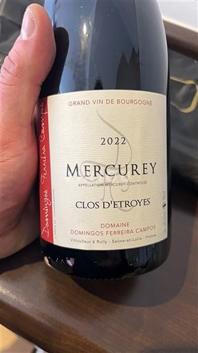 Burgund Mercurey Domaine Domingos Ferreira Campos Clos d'Etroyes 2022