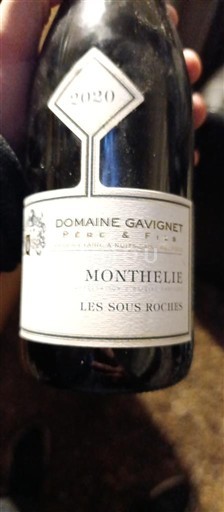 Borgonha Monthélie Domaine Gavignet Les Sous Roches 2020
