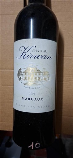 Bordeaux Margaux Grand Cru Classé Château Kirwan 2010