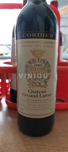Vina Rouge sec Château Gruaud Larose 1989 Francija Bordeaux Saint-Julien AOC Grand Cru