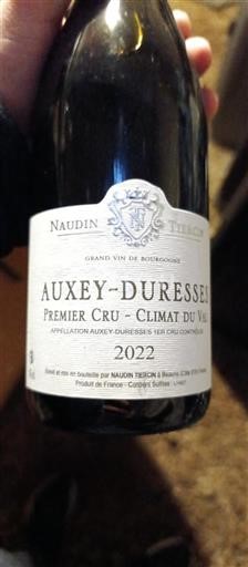 Borgonha Auxey-duresses Premier Cru Naudin Tiercin Premier Cru - Climat du Val 2022