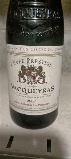 Valle del Rodano Vacqueyras Cuvée Prestige 2003