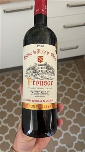 Bordeaux Fronsac Château La Rose de Bien Sélection Vieilles Vignes 2020