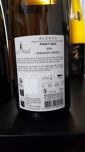 Alsazia Pinot grigio Vendanges Tardives Viel Armand Vendanges Tardives 2016