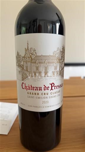 Bordeaux Saint-Émilion Grand Cru Grand Cru Classé Château Pressac 2020