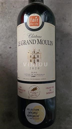 Bordeaux Blaye-côtes-de-bordeaux Château Le Grand Moulin Sélection Gérard Margeon 2020