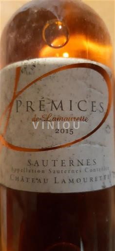 Burdeos Sauternes Château Lamourette Prémices de Lamourette 2015