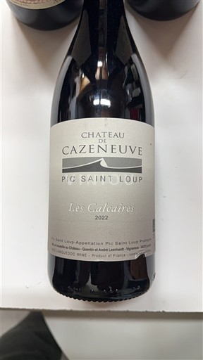 Languedoc Pic-saint-loup Château Cazeneuve Les Calcaires 2022