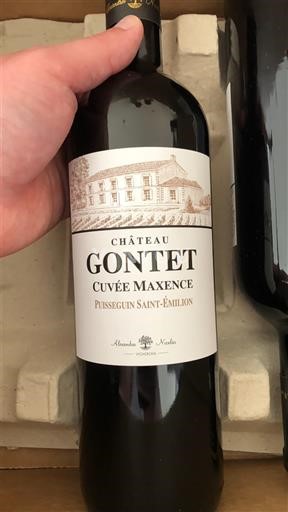 Vin Rouge sec Cuvée Maxence Château Gontet Non millésimé France Bordeaux Puisseguin-saint-émilion AOC