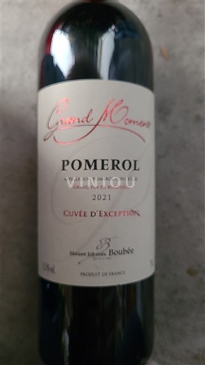 Bordeaux Pomerol Maison Johann Boubée d'Exception 2021