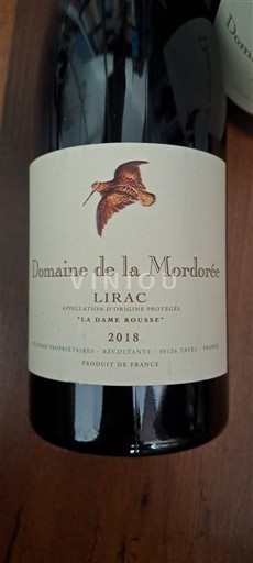 Thung lũng Rhône Lirac Domaine La Mordorée La Dame Rousse 2018