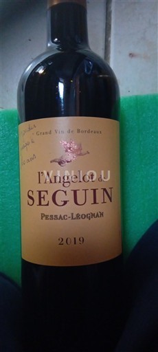 Bordeaux Pessac-Léognan Château Seguin L'Angelot de Seguin 2019