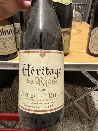 Rhônetal Côtes du Rhône Héritage du Rhône 2002