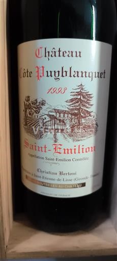 Bordeaux Saint-Émilion Château Côte Puyblanquet 1993