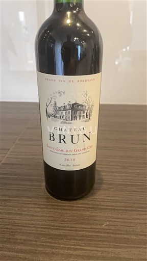 Bordeaux Saint-Émilion Grand Cru Grand Cru Château Brun 2018