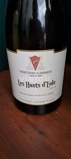 Thung lũng Rhône Crozes-hermitage Héritiers Gambert Cave de Tain Les Hauts d'Éole 2019