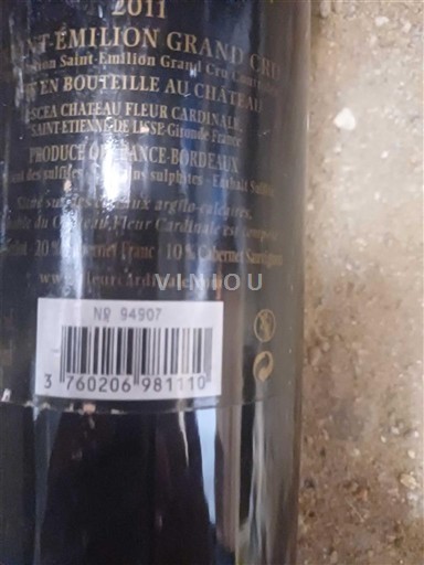 Bordeaux Saint-Émilion Grand Cru Grand Cru Château Fleur Cardinale 2011