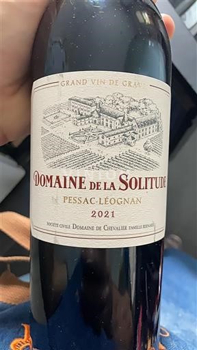 Bordeaux Pessac-Léognan Domaine La Solitude 2021
