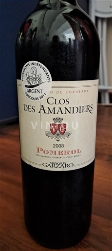 Bordeaux Pomerol Garnaro Clos des Amandiers 2008