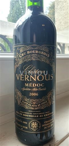 Bordeaux Médoc Château Vernous 2006