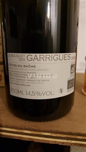 Rhônetal Côtes du Rhône Le Clos du Caillou Le Bouquet des Garrigues 2020